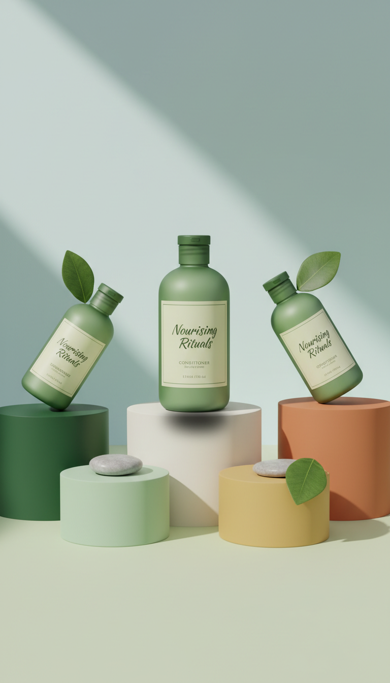 Nourishing Rituals Conditioner Green-Tinted Bottle
