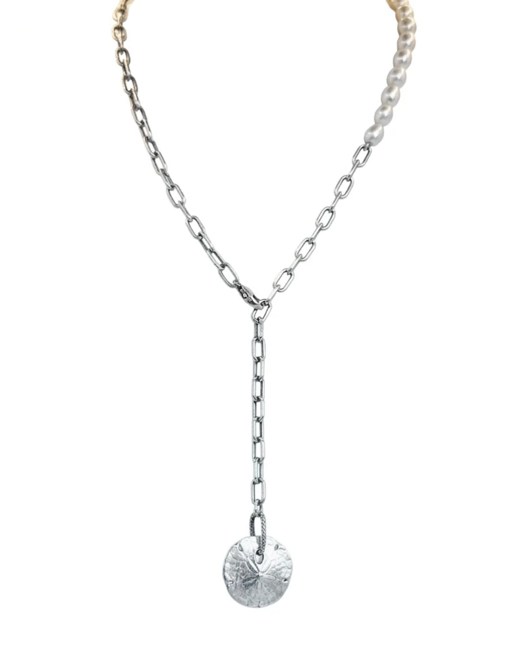 Versatile Mixed pearl and paperclip chain